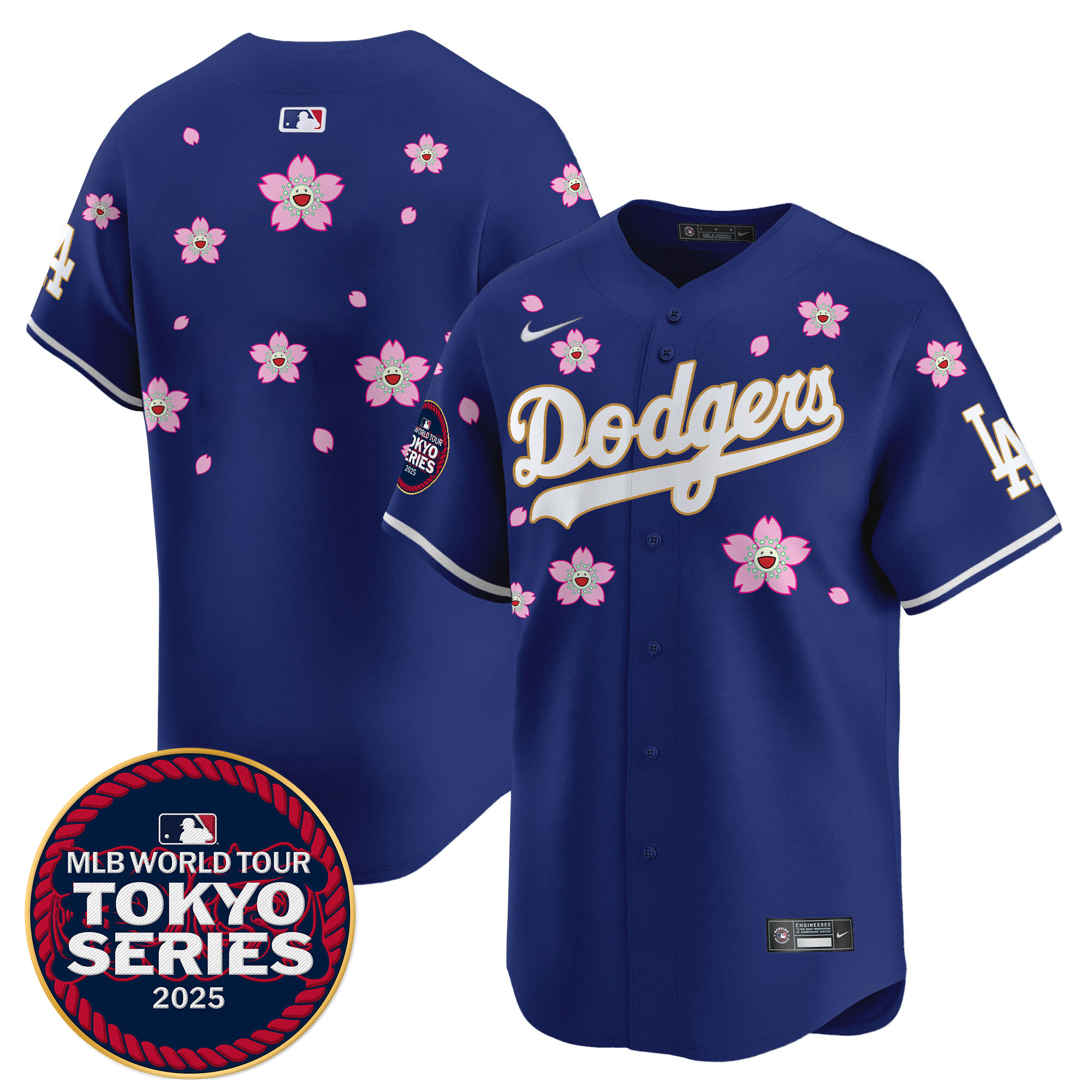 Men Los Angeles Dodgers blank Tokyo Series blue Limited Stitched 2025 Jersey